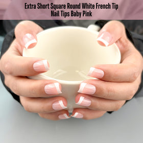Packaging of NOVO OVO Extra Short French Tip Nail Tips