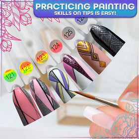 Packaging of Novsix Nail Swatch Sticks set