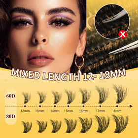 Packaging of QUEWEL Lash Clusters Kit