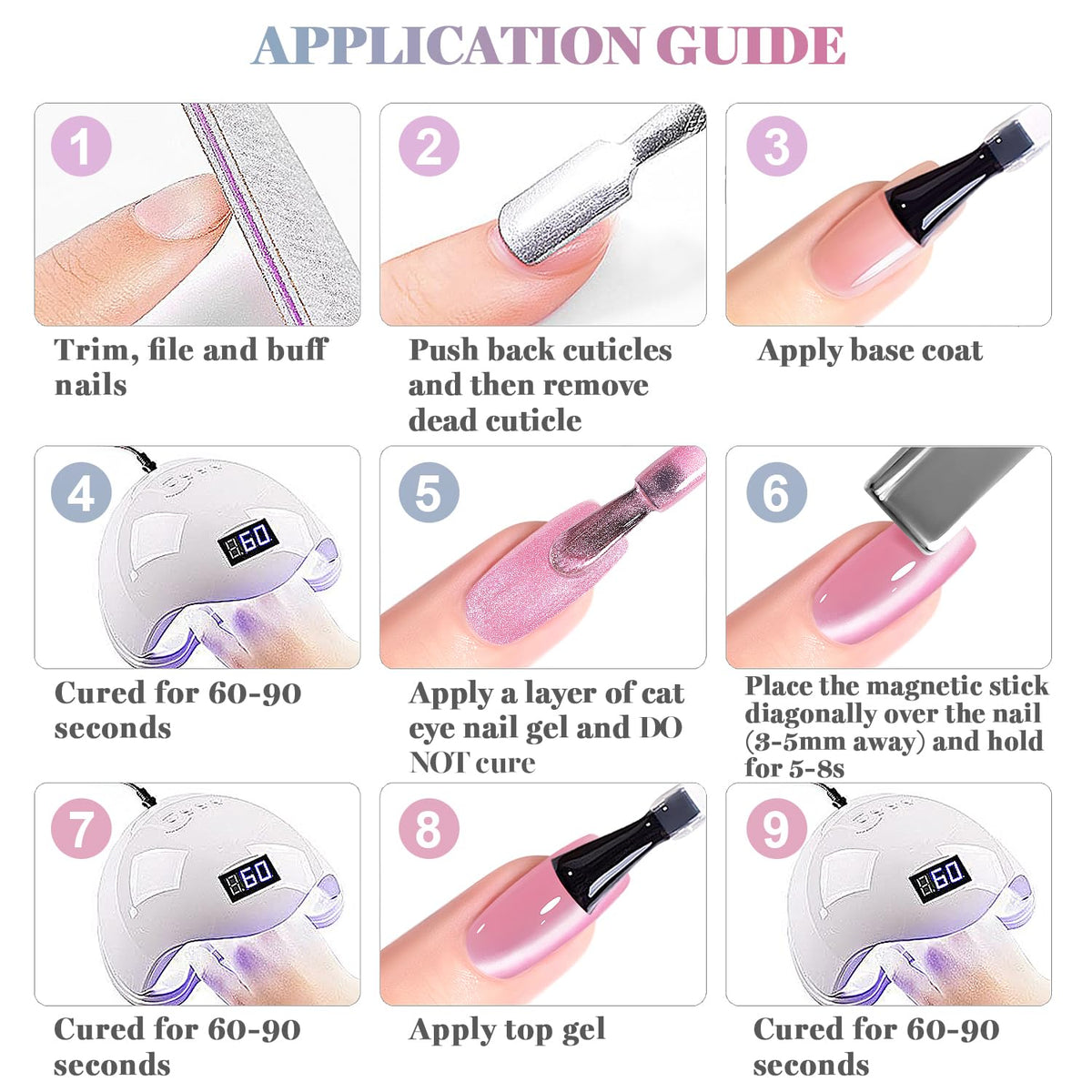 Packaging of RARJSM Cat Eye Gel Nail Polish Set