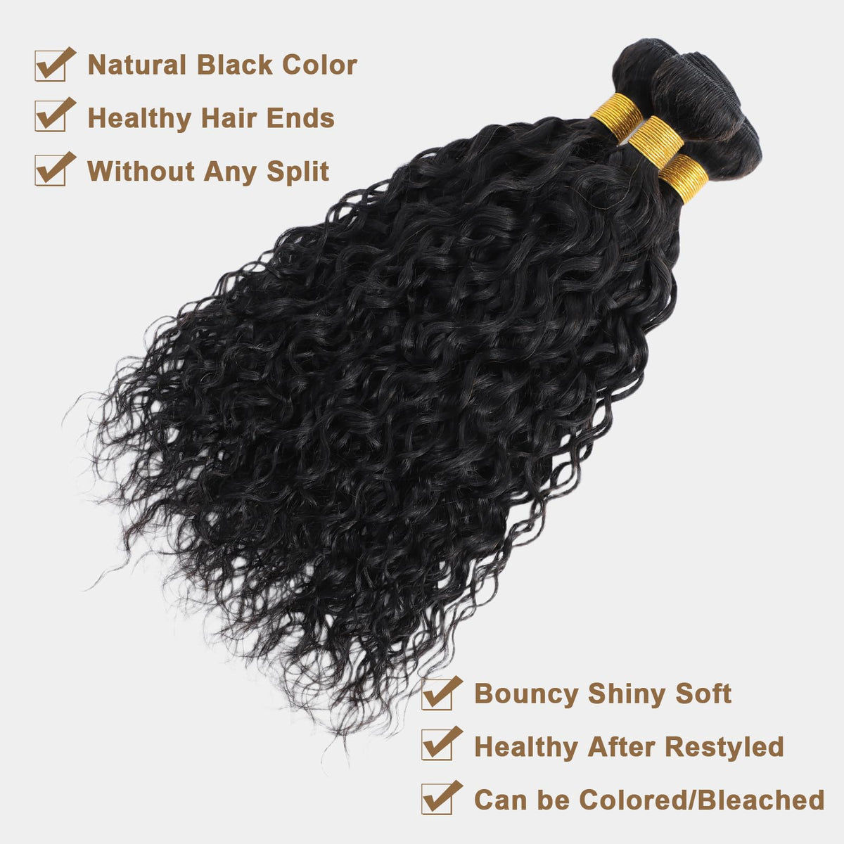 Packaging of ROYAL IMPRESSION Water Wave Human Hair Bundles