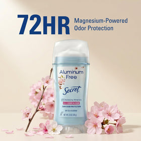 Packaging of Secret Aluminum Free Deodorant Cherry Blossom