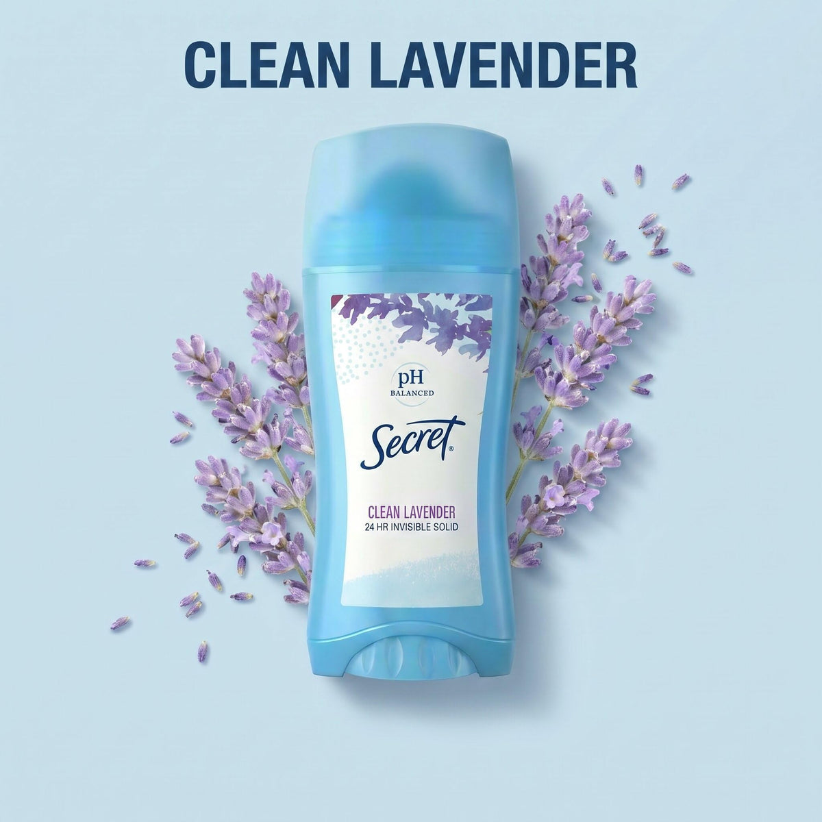 Packaging of Secret Antiperspirant Deodorant showing product details
