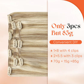 Packaging of Sunny Hair Clip-in Extensions