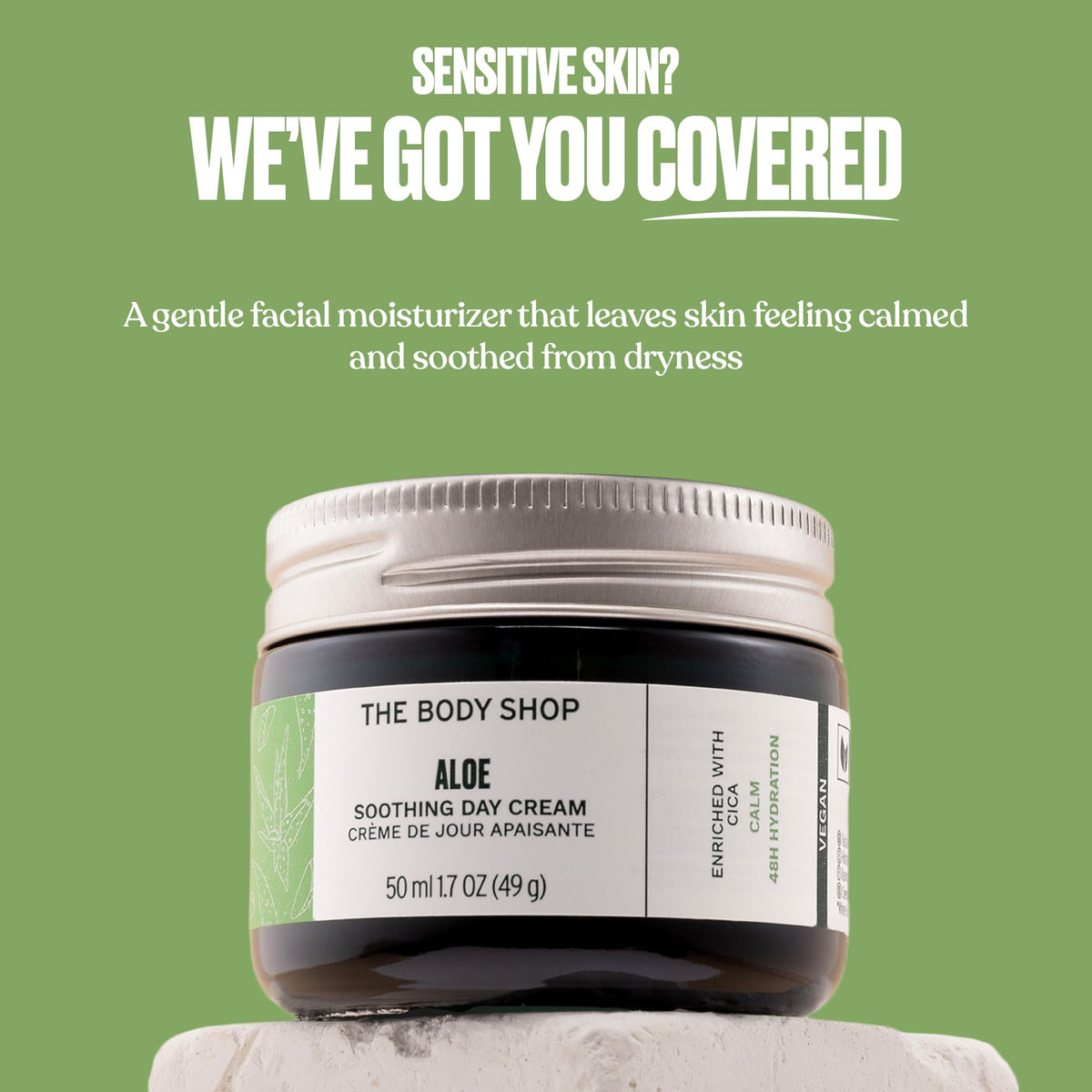 Packaging of The Body Shop Aloe Vera Day Cream 50ml