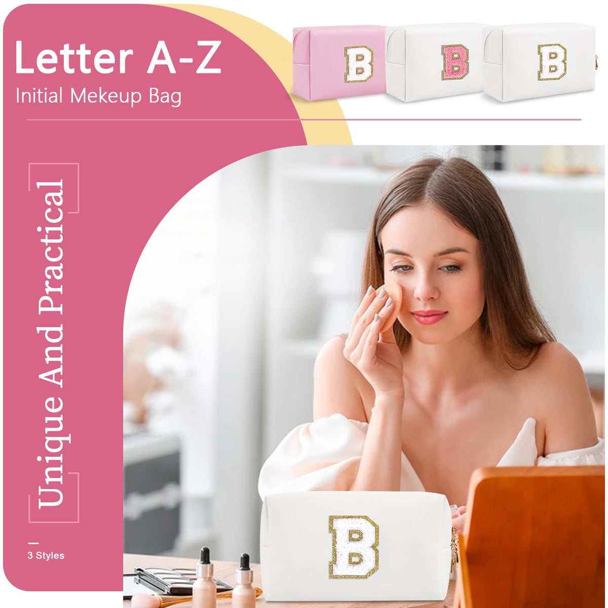 Packaging of the ChaoGreat Small Personalised Initial Makeup Bag