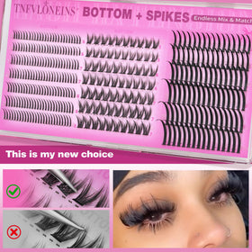 Packaging of TNFVLONEINS Bottom Lash Clusters with product details