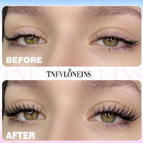 Packaging of TNFVLONEINS Natural Eyelash Clusters