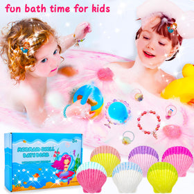 Packaging of usand Mermaid Bath Bombs gift set