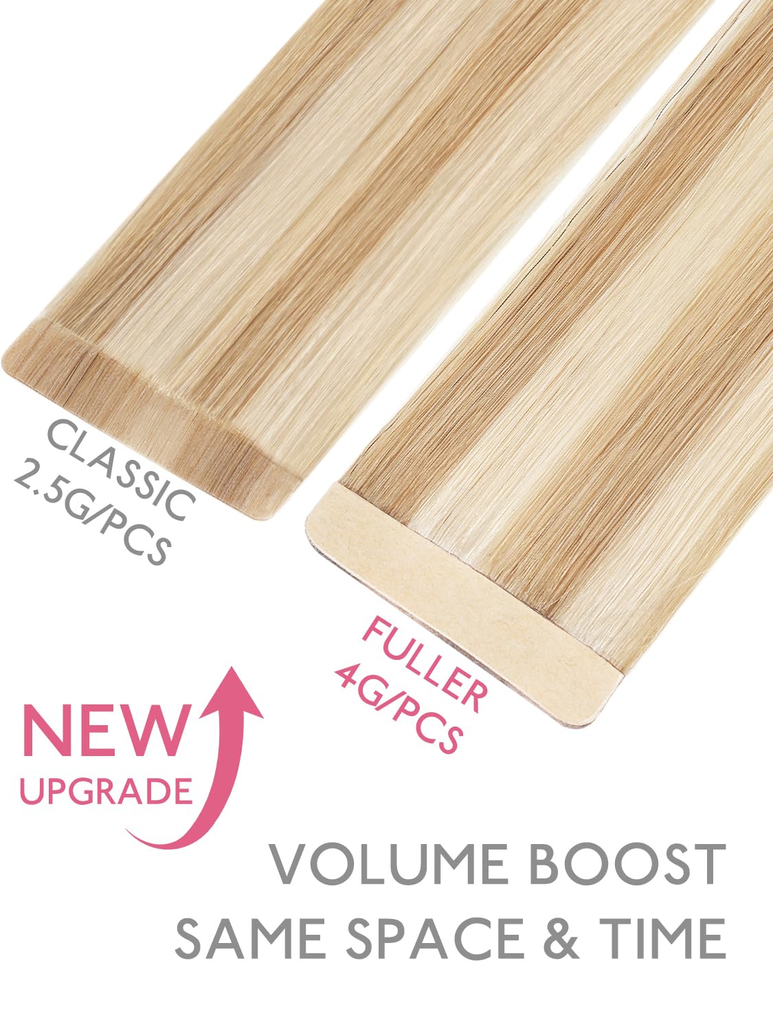 Packaging of Wennalife tape in hair extensions