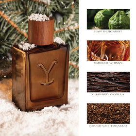 Packaging of Yellowstone Men's Fragrance Gift Set open