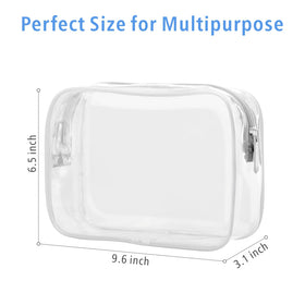 PACKISM Clear Makeup Bag in a travel setting, perfect for vacations