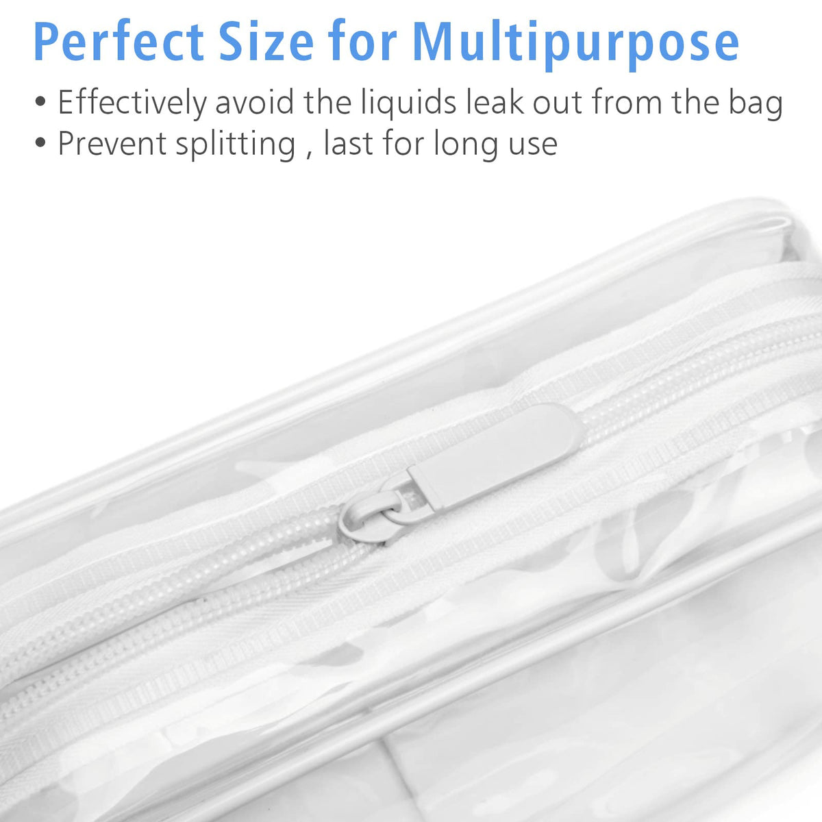 PACKISM Clear Makeup Bag with travel essentials, ideal for organisation