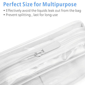 PACKISM Clear Makeup Bag with travel essentials, ideal for organisation