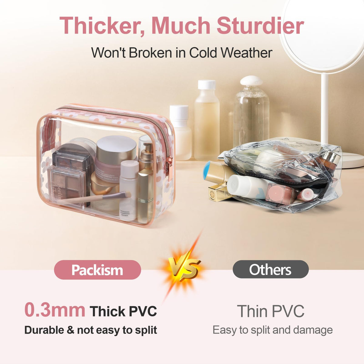 PACKISM toiletry bag lifestyle scene with travel gear