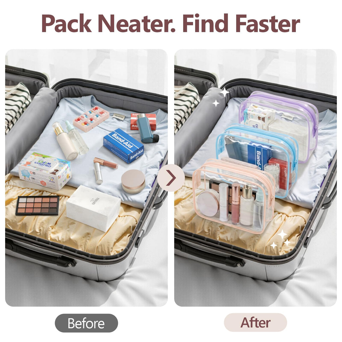 PACKISM TSA Approved Toiletry Bag back view