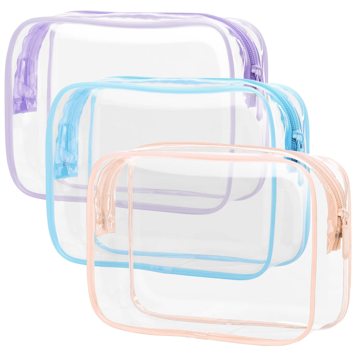 PACKISM TSA Approved Toiletry Bag front view in blue and purple