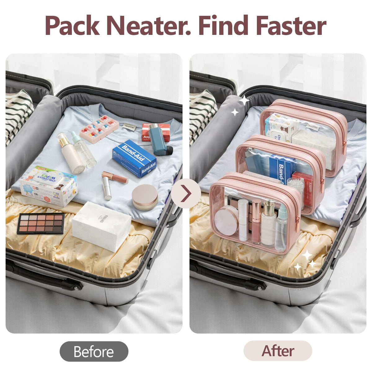 PACKISM TSA Approved Toiletry Bag side view