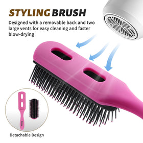 Paddle brush from BALON Detangling Brush Set in pink