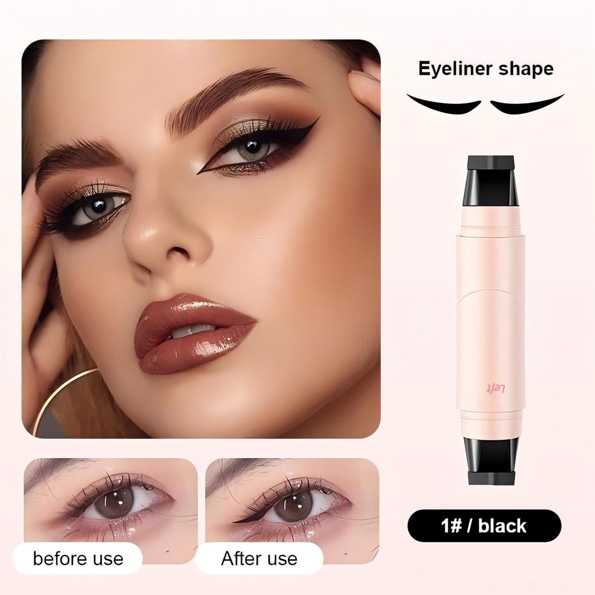 PAGE VINE Winged Eyeliner Stamp Pen dual head design close-up