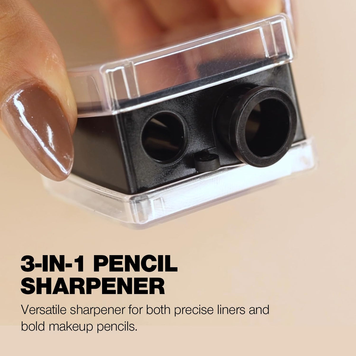 Palladio Double Barrel Cosmetic Pencil Sharpener back view