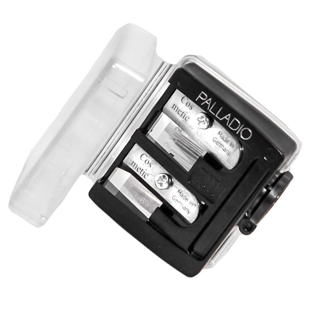 Palladio Double Barrel Cosmetic Pencil Sharpener front view