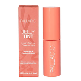 Palladio Jelly Tint Lip & Cheek Stain in a beauty setup