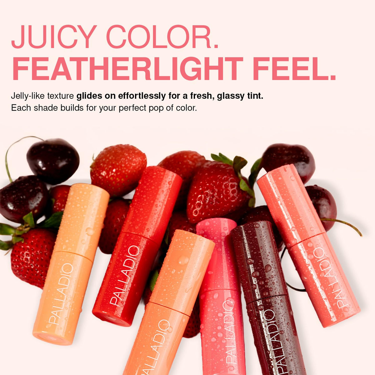 Palladio Jelly Tint Lip & Cheek Stain texture swatch