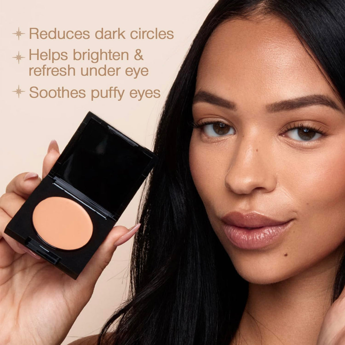 Palladio Under Eye Brightener Medium Nude with shades overview
