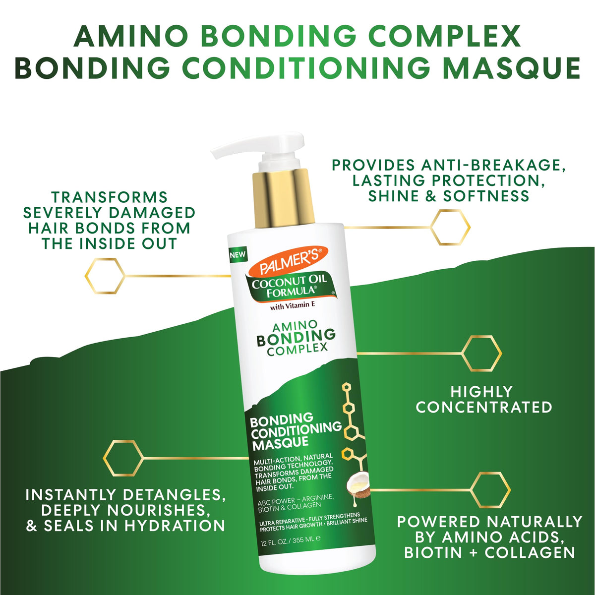 Palmer's Amino Bonding Hair Mask side view showing texture