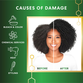 Palmer's Amino Bonding Hair Mask with styling tools
