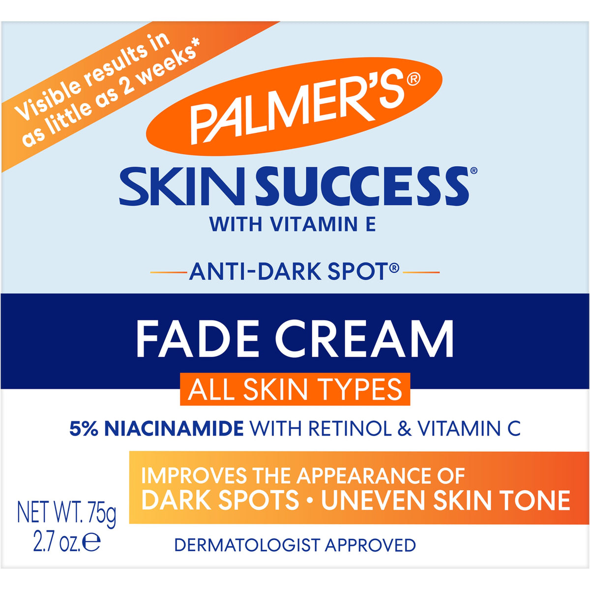 Palmer's Anti Dark Spot Face Cream 2.7 Oz packaging