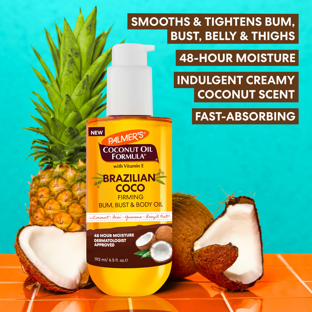 Palmer's Brazilian Cocoa Firming Body Oil application on skin
