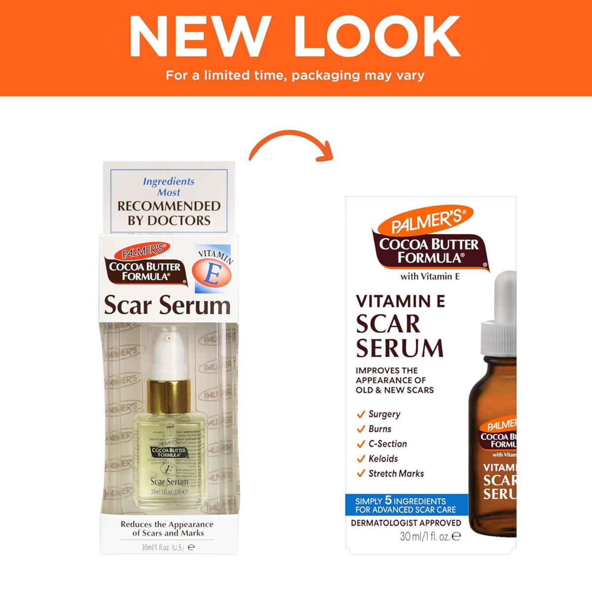 Palmer's Cocoa Butter Formula Scar Serum 1 oz back view