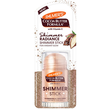 Palmer's Cocoa Butter Shimmer Stick front view with packaging