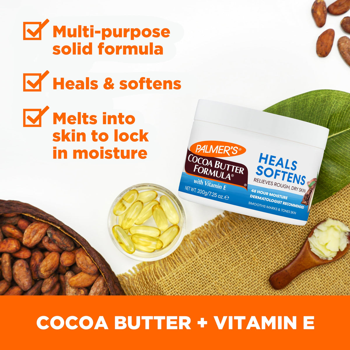 Palmer's Cocoa Butter Solid Body Lotion 280g back view