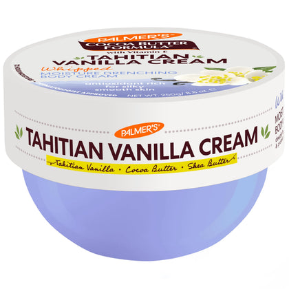 Palmer's Cocoa Butter Tahitian Vanilla Body Cream front view with packaging