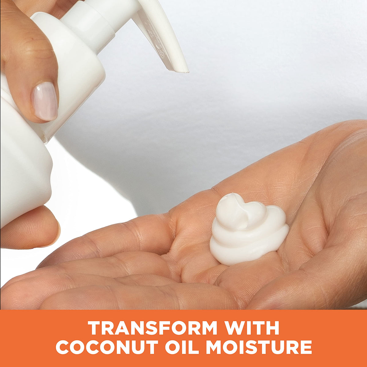 Palmer's Coconut Oil Body Lotion with tropical coconut background