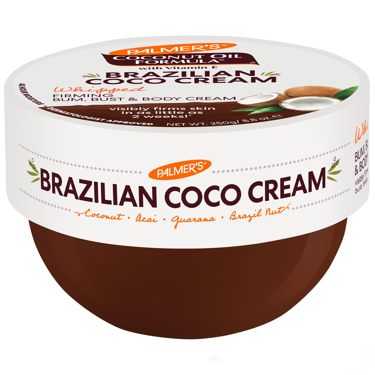 Palmer's Firming Body Cream front view with tropical design