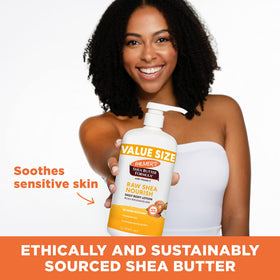 Palmer's Raw Shea Body Lotion 33.8 Oz in lifestyle setting