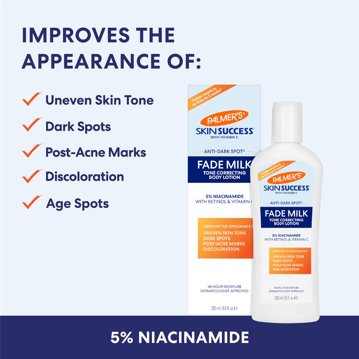 Palmer's Skin Success Body Lotion in a bathroom setting