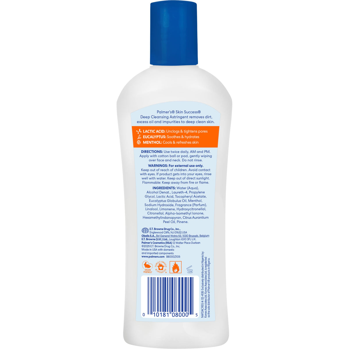 Palmer's Skin Success Facial Astringent packaging details