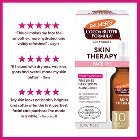 Palmer's Skin Therapy Face Oil Cocoa Butter Formula application on skin