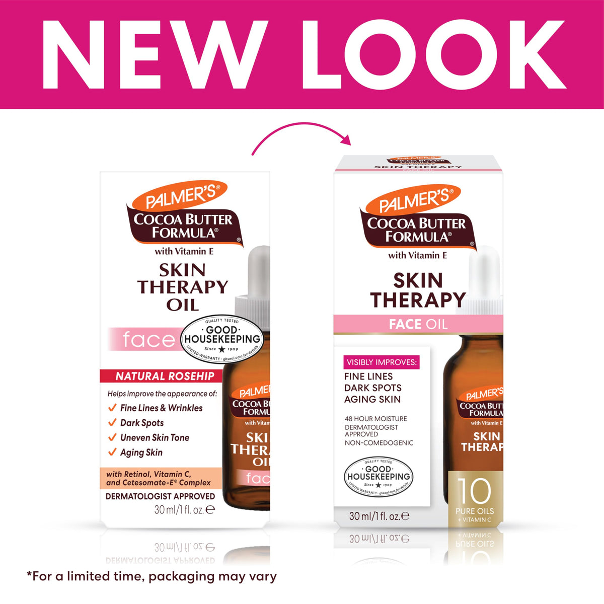 Palmer's Skin Therapy Face Oil Cocoa Butter Formula back view