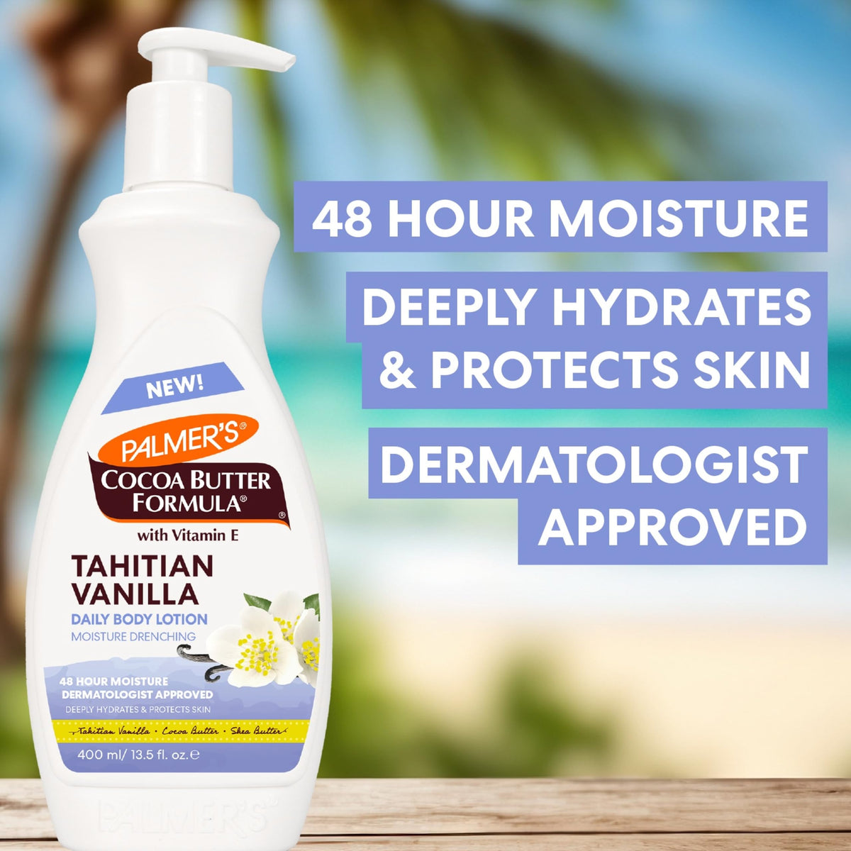 Palmer's Tahitian Vanilla Body Lotion application on skin