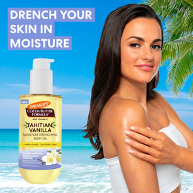 Palmer's Tahitian Vanilla Body Oil bottle with label