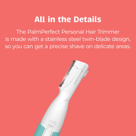 palmperfect Face Razor demonstrating precision grooming on eyebrows