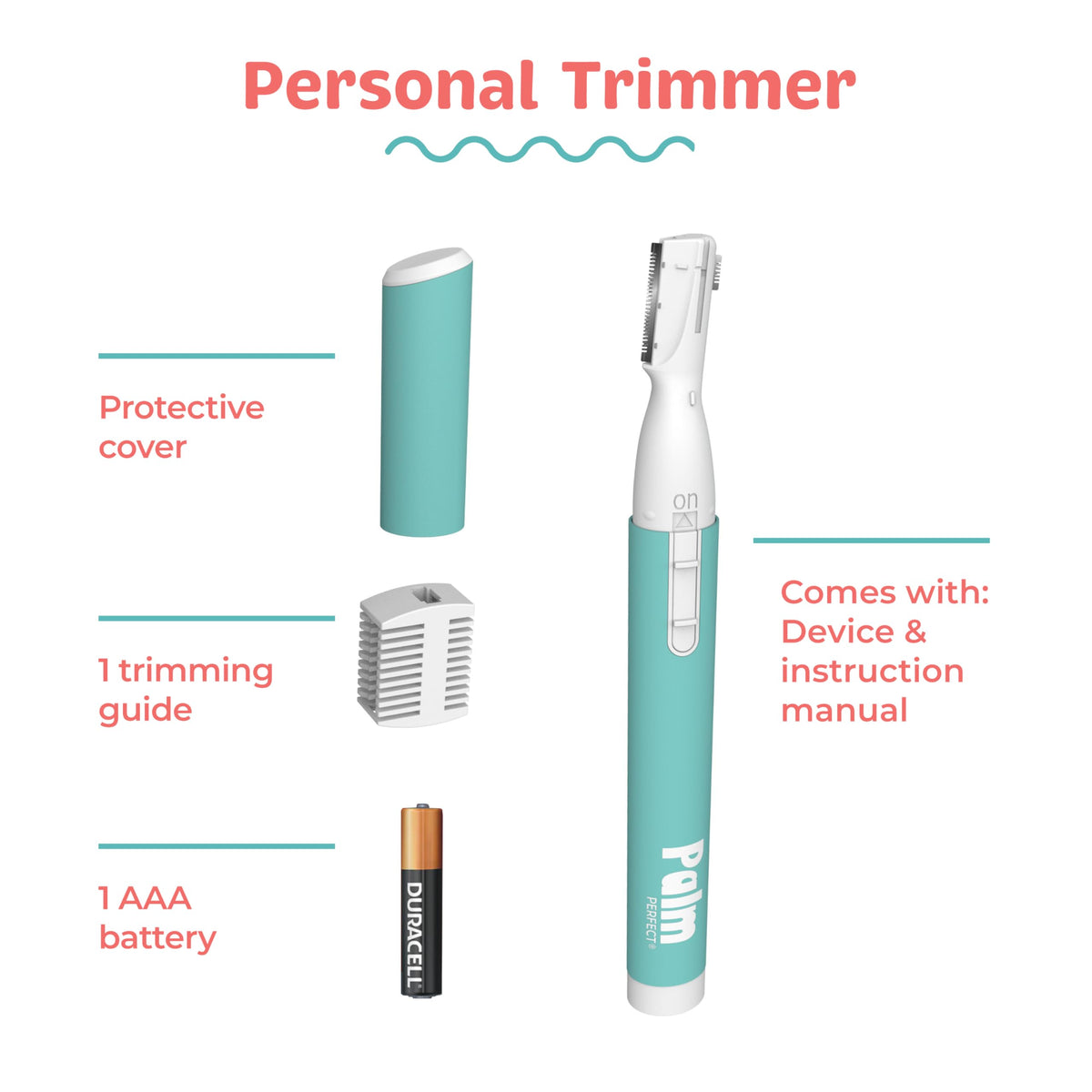 palmperfect Face Razor in a makeup bag for travel