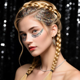 Paminify Black Face Glitter Stick showing application on skin