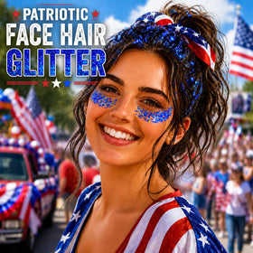 Paminify Blue Glitter Stick application on skin